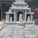 东莞芝麻白中国黑石材套墓 花岗岩墓碑