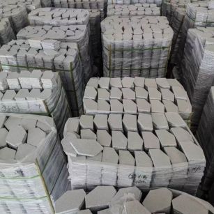 东莞芝麻白石材冰裂纹，碎拼。