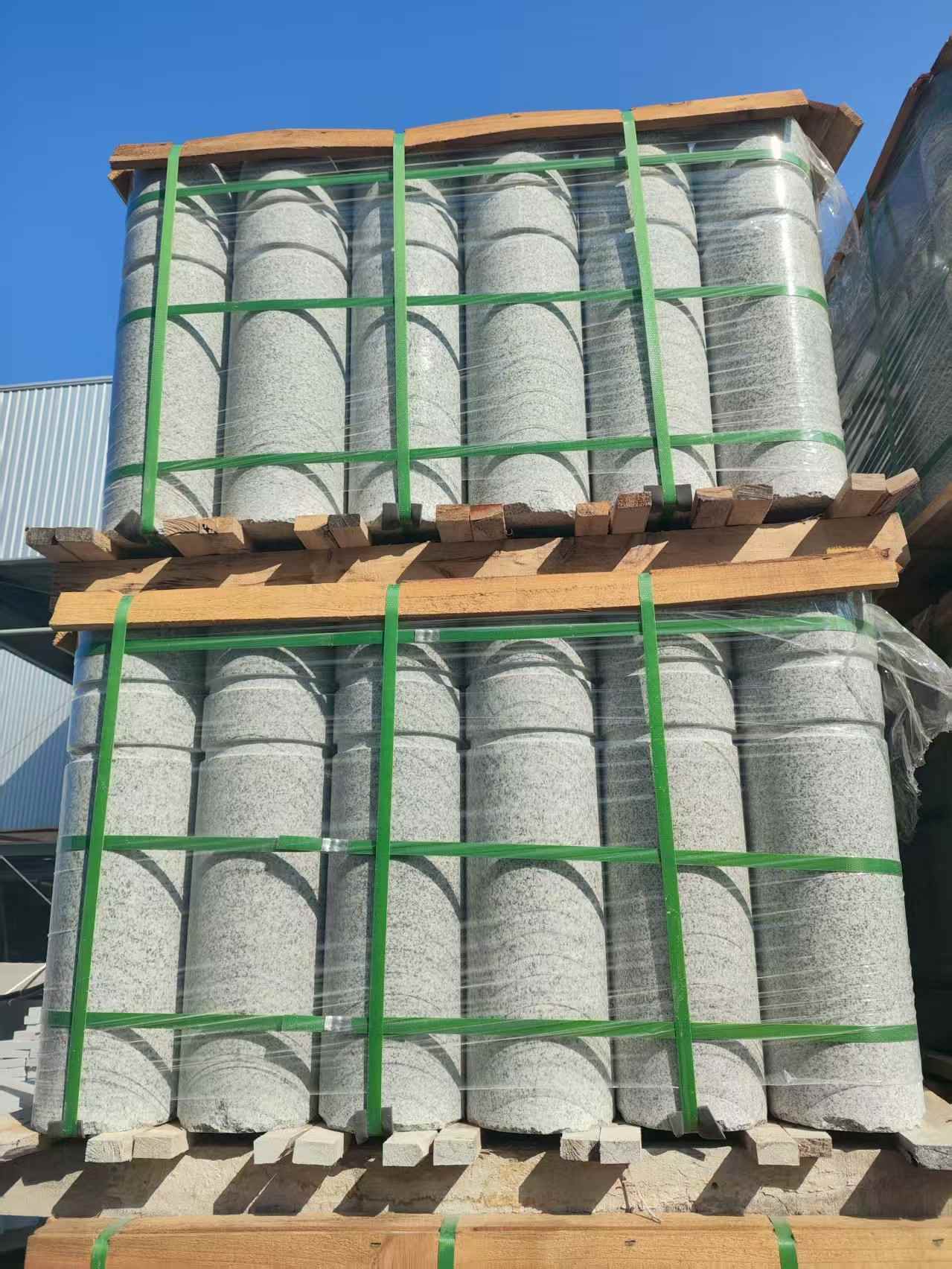 东莞挡车柱芝麻白 挡车石