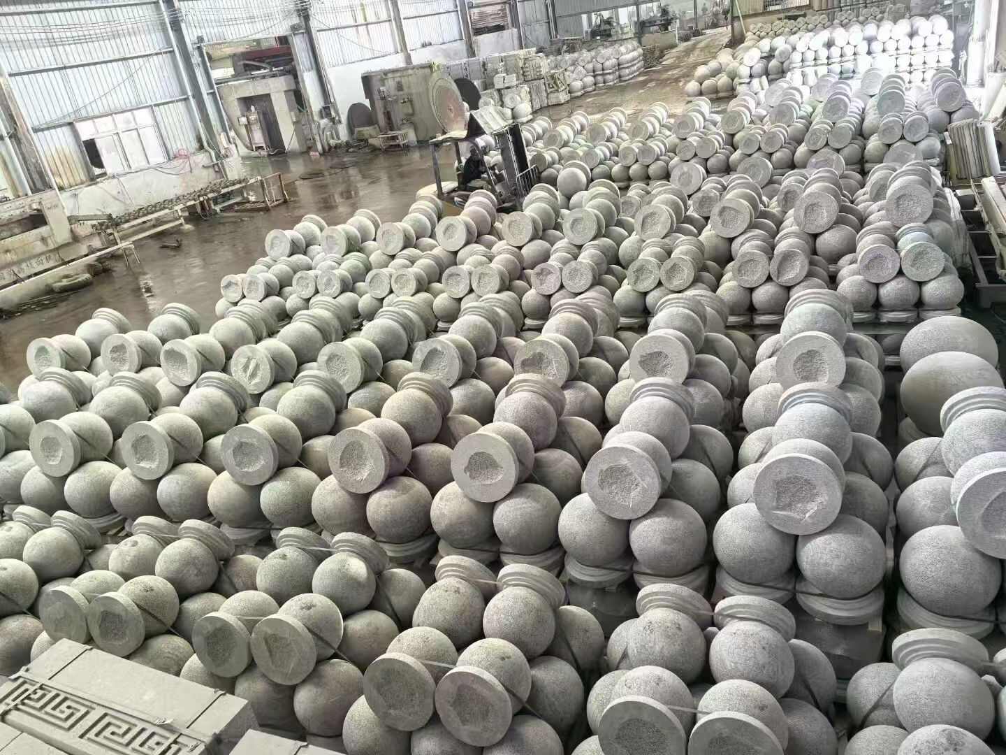 东莞芝麻白圆球 石球 挡车球